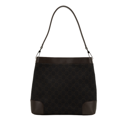 Vintage GG Shoulder Bag, &pound;350, Handbags, Brown, Leather, Front view